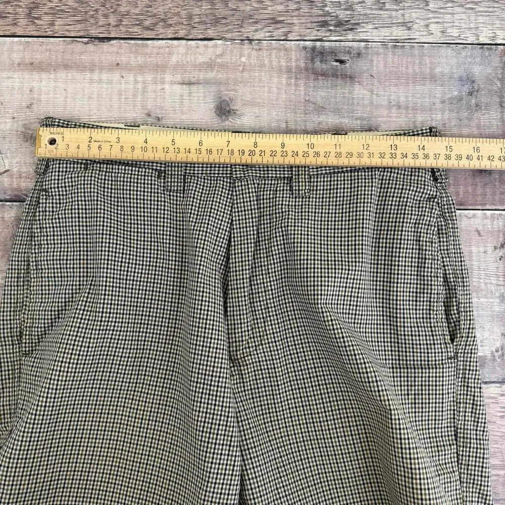 Vintage Banana Republic Shorts Men's 30 Plaid Flat Front Safari